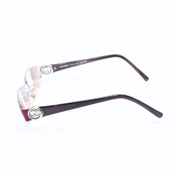 CHANEL eyeglasses, Coco Mark design, brown, clear lenses, silver hardware, 2105T, size 57◻17 Excellent condition, used item 4a008289