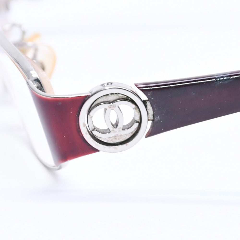 CHANEL eyeglasses, Coco Mark design, brown, clear lenses, silver hardware, 2105T, size 57◻17 Excellent condition, used item 4a008289