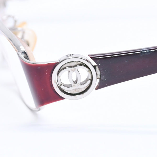 CHANEL eyeglasses, Coco Mark design, brown, clear lenses, silver hardware, 2105T, size 57◻17 Excellent condition, used item 4a008289
