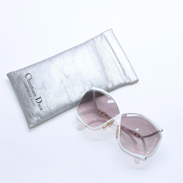 Christian Dior Sunglasses Eyewear 2056 Size 67□03 110 White Brown Gold Good Condition Used 4a008502