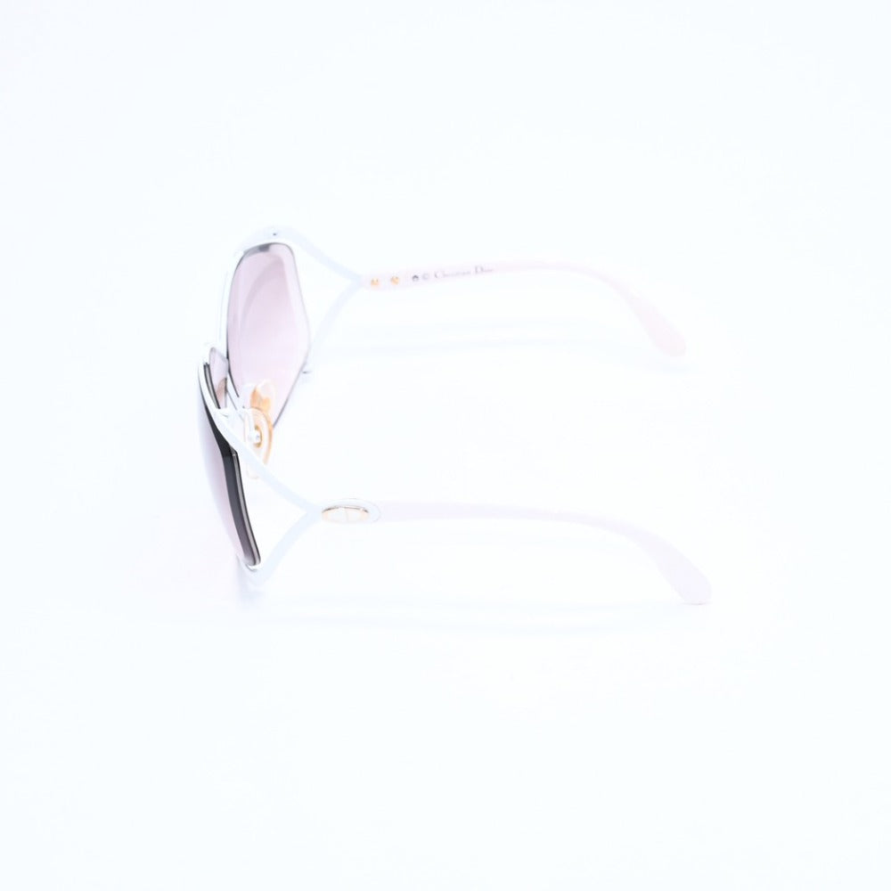Christian Dior クリスチャンディオール サングラス アイウェア 2056 サイズ67□03 110 ホワイト ブラウン ゴールド 美品 中古 4a008502