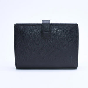 CELINE Medium Strap Wallet Bifold Wallet Wallet Black Gold Hardware F-PB-2240 Leather Good Condition Used 4a008864