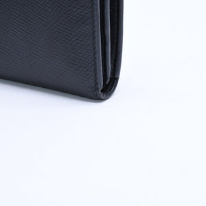 CELINE Medium Strap Wallet Bifold Wallet Wallet Black Gold Hardware F-PB-2240 Leather Good Condition Used 4a008864