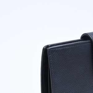 CELINE Medium Strap Wallet Bifold Wallet Wallet Black Gold Hardware F-PB-2240 Leather Good Condition Used 4a008864