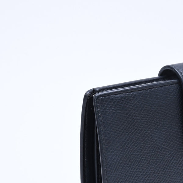 CELINE Medium Strap Wallet Bifold Wallet Wallet Black Gold Hardware F-PB-2240 Leather Good Condition Used 4a008864