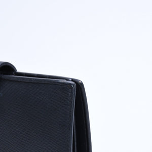 CELINE Medium Strap Wallet Bifold Wallet Wallet Black Gold Hardware F-PB-2240 Leather Good Condition Used 4a008864