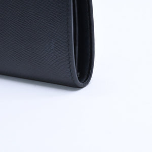 CELINE Medium Strap Wallet Bifold Wallet Wallet Black Gold Hardware F-PB-2240 Leather Good Condition Used 4a008864