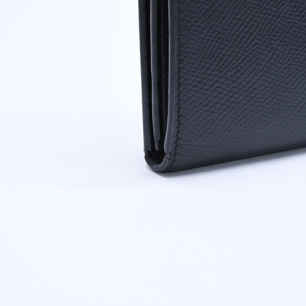 CELINE Medium Strap Wallet Bifold Wallet Wallet Black Gold Hardware F-PB-2240 Leather Good Condition Used 4a008864