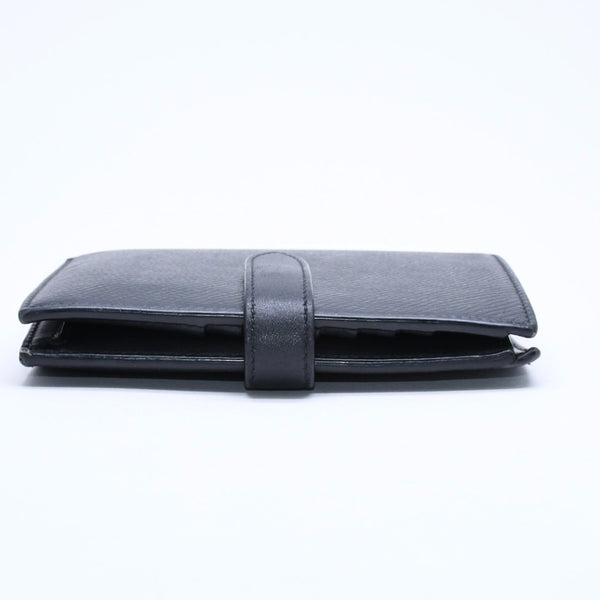 CELINE Medium Strap Wallet Bifold Wallet Wallet Black Gold Hardware F-PB-2240 Leather Good Condition Used 4a008864