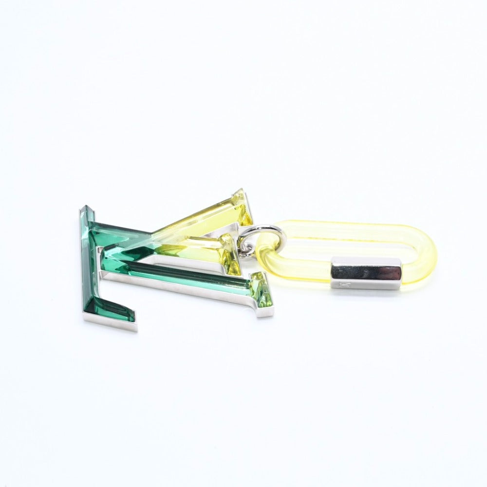 Like new LOUIS VUITTON Bijou Sac LV Prism Charm Resin Metal MP2366 Yellow Green Silver Hardware Used 4a008690