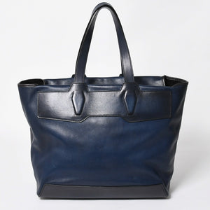 Berluti Berluti Tote Bag Handbag Calligraphy Fiorescrit Navy Blue Leather G0118 Good Condition Used 4a008938