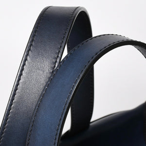 Berluti Berluti Tote Bag Handbag Calligraphy Fiorescrit Navy Blue Leather G0118 Good Condition Used 4a008938