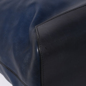 Berluti Berluti Tote Bag Handbag Calligraphy Fiorescrit Navy Blue Leather G0118 Good Condition Used 4a008938