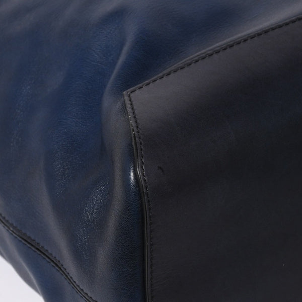 Berluti Berluti Tote Bag Handbag Calligraphy Fiorescrit Navy Blue Leather G0118 Good Condition Used 4a008938