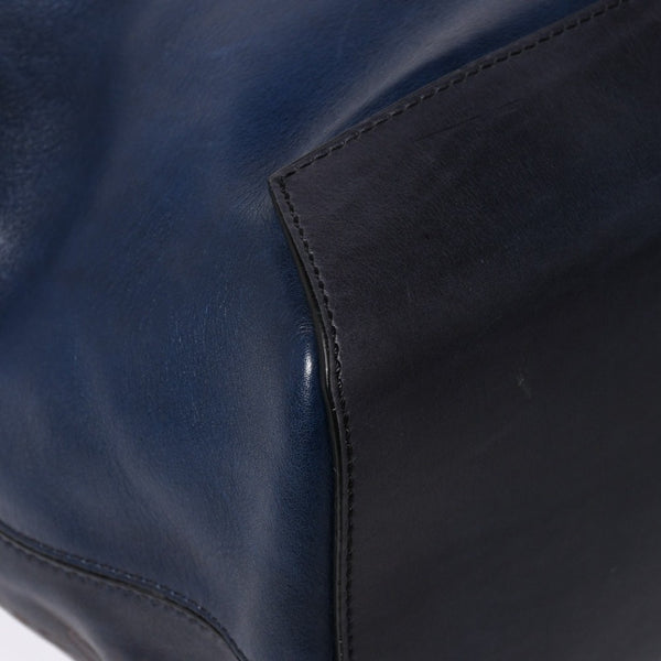 Berluti Berluti Tote Bag Handbag Calligraphy Fiorescrit Navy Blue Leather G0118 Good Condition Used 4a008938