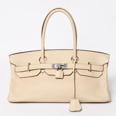 HERMES エルメス ショルダーバーキン42 トリヨンクレマンス ハンドバッグ ◻︎L刻印 ゴルチェ期 パルシュマン シルバー金具 美品 中古 4a009049