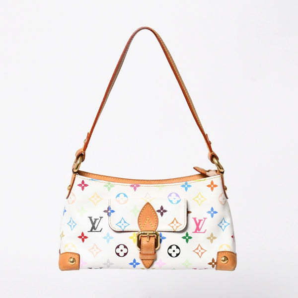 LOUIS VUITTON ルイヴィトン エライザ モノグラム・マルチカラー ホワイト M40098 ショルダーバッグ 美品 中古 4a009038