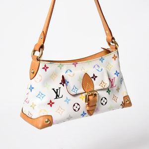 LOUIS VUITTON ルイヴィトン エライザ モノグラム・マルチカラー ホワイト M40098 ショルダーバッグ 美品 中古 4a009038