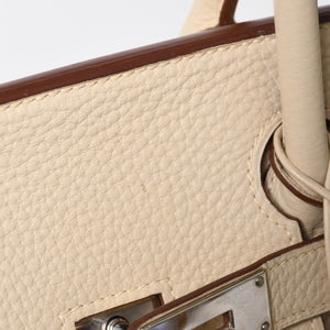 HERMES エルメス ショルダーバーキン42 トリヨンクレマンス ハンドバッグ ◻︎L刻印 ゴルチェ期 パルシュマン シルバー金具 美品 中古 4a009049