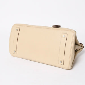 HERMES エルメス ショルダーバーキン42 トリヨンクレマンス ハンドバッグ ◻︎L刻印 ゴルチェ期 パルシュマン シルバー金具 美品 中古 4a009049
