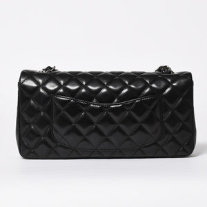 極美品 CHANEL シャネル マトラッセ 25 Sフラップ Sチェーンワンショルダーバッグ 13番台 ココマーク ラムスキン ブラック SV金具 中古 4a008916