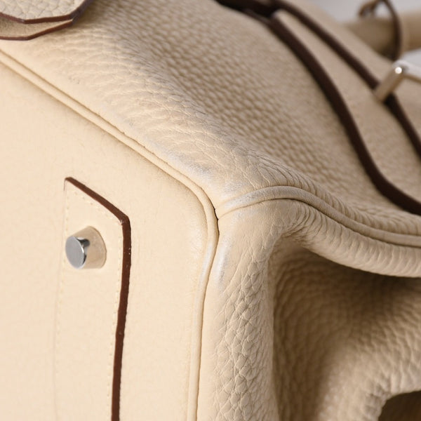 HERMES エルメス ショルダーバーキン42 トリヨンクレマンス ハンドバッグ ◻︎L刻印 ゴルチェ期 パルシュマン シルバー金具 美品 中古 4a009049