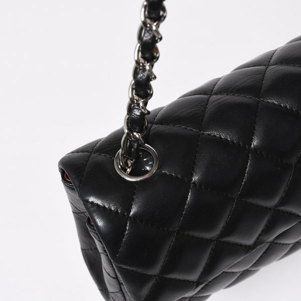 極美品 CHANEL シャネル マトラッセ 25 Sフラップ Sチェーンワンショルダーバッグ 13番台 ココマーク ラムスキン ブラック SV金具 中古 4a008916