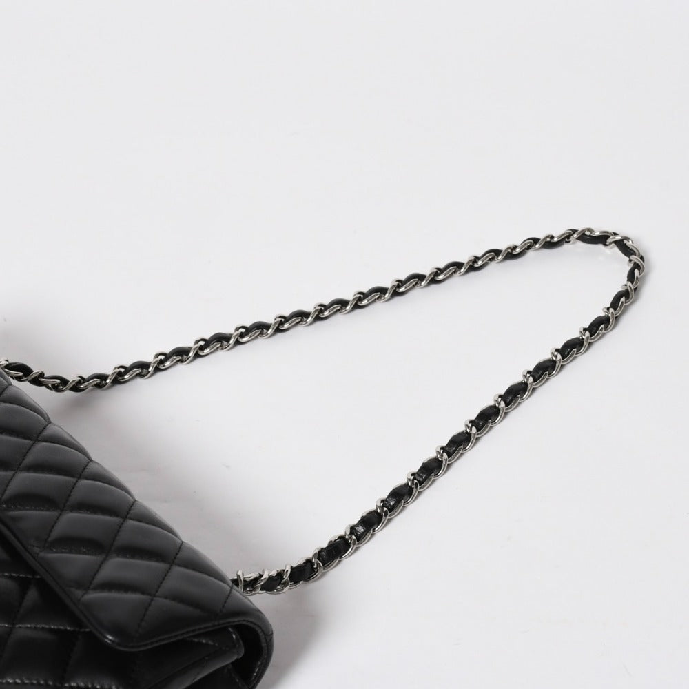 Very Good Condition CHANEL Chanel Matelasse 25 S Flap S Chain One Shoulder Bag No. 13 Coco Mark Lambskin Black SV Hardware Used 4a008916