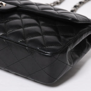 極美品 CHANEL シャネル マトラッセ 25 Sフラップ Sチェーンワンショルダーバッグ 13番台 ココマーク ラムスキン ブラック SV金具 中古 4a008916