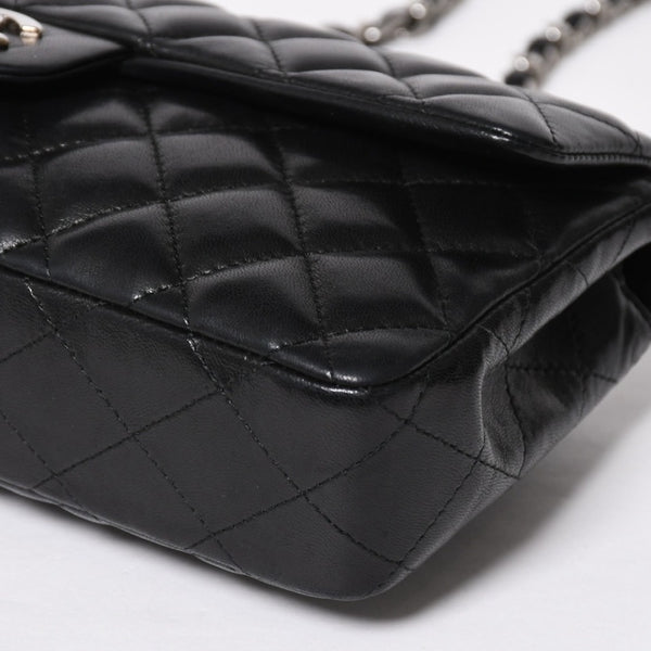 極美品 CHANEL シャネル マトラッセ 25 Sフラップ Sチェーンワンショルダーバッグ 13番台 ココマーク ラムスキン ブラック SV金具 中古 4a008916