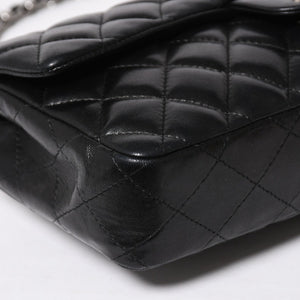 極美品 CHANEL シャネル マトラッセ 25 Sフラップ Sチェーンワンショルダーバッグ 13番台 ココマーク ラムスキン ブラック SV金具 中古 4a008916