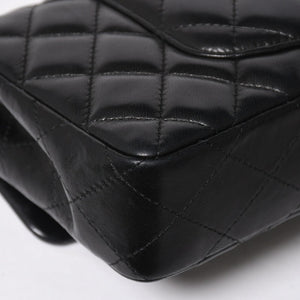 極美品 CHANEL シャネル マトラッセ 25 Sフラップ Sチェーンワンショルダーバッグ 13番台 ココマーク ラムスキン ブラック SV金具 中古 4a008916