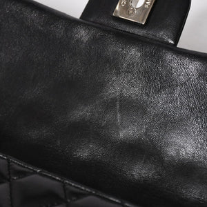 極美品 CHANEL シャネル マトラッセ 25 Sフラップ Sチェーンワンショルダーバッグ 13番台 ココマーク ラムスキン ブラック SV金具 中古 4a008916