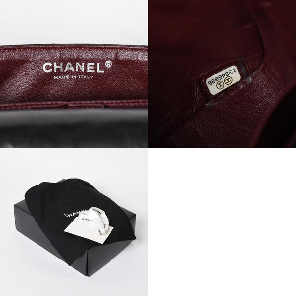 極美品 CHANEL シャネル マトラッセ 25 Sフラップ Sチェーンワンショルダーバッグ 13番台 ココマーク ラムスキン ブラック SV金具 中古 4a008916