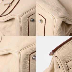 HERMES エルメス ショルダーバーキン42 トリヨンクレマンス ハンドバッグ ◻︎L刻印 ゴルチェ期 パルシュマン シルバー金具 美品 中古 4a009049