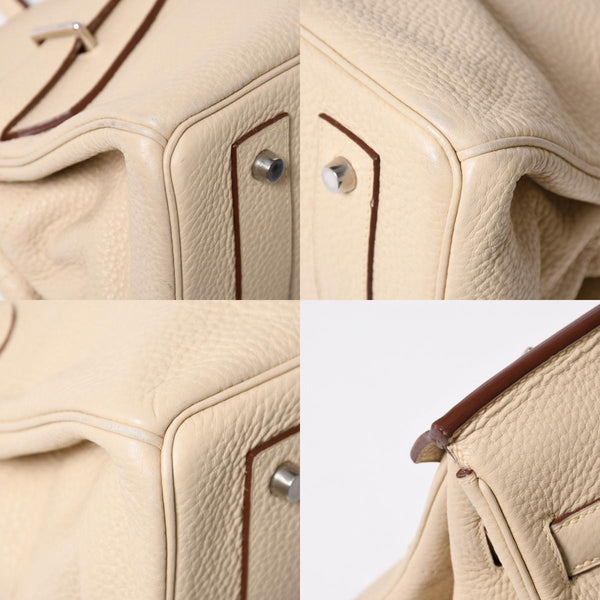 HERMES エルメス ショルダーバーキン42 トリヨンクレマンス ハンドバッグ ◻︎L刻印 ゴルチェ期 パルシュマン シルバー金具 美品 中古 4a009049