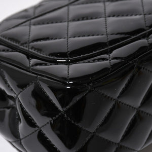 極美品 CHANEL シャネル ミニマトラッセ17 Sフラップ Sチェーンショルダーバッグ 16番台 ココマーク パテント シルバー金具 中古 4a008928