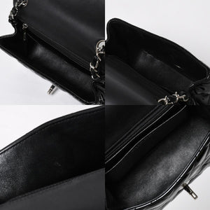 極美品 CHANEL シャネル ミニマトラッセ17 Sフラップ Sチェーンショルダーバッグ 16番台 ココマーク パテント シルバー金具 中古 4a008928