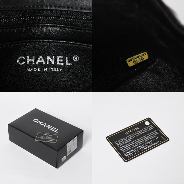 極美品 CHANEL シャネル ミニマトラッセ17 Sフラップ Sチェーンショルダーバッグ 16番台 ココマーク パテント シルバー金具 中古 4a008928