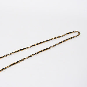 CHANEL シャネル ミニマトラッセ 14cm ショルダーバッグ 1番台 ラムスキン ブラック ゴールド金具 美品 中古 4a008936