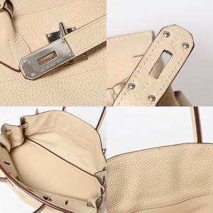 HERMES エルメス ショルダーバーキン42 トリヨンクレマンス ハンドバッグ ◻︎L刻印 ゴルチェ期 パルシュマン シルバー金具 美品 中古 4a009049