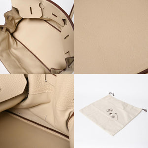 HERMES エルメス ショルダーバーキン42 トリヨンクレマンス ハンドバッグ ◻︎L刻印 ゴルチェ期 パルシュマン シルバー金具 美品 中古 4a009049