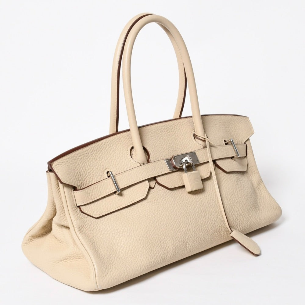 HERMES エルメス ショルダーバーキン42 トリヨンクレマンス ハンドバッグ ◻︎L刻印 ゴルチェ期 パルシュマン シルバー金具 美品 中古 4a009049