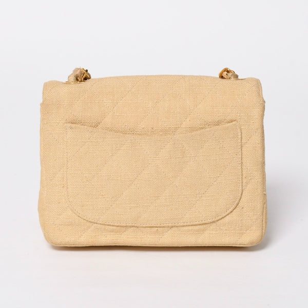 CHANEL Mini Matelasse 17 S Flap S Chain Shoulder Bag A01115 2nd Series Coco Mark Canvas Good Condition Used 4a008917