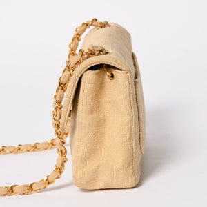 CHANEL Mini Matelasse 17 S Flap S Chain Shoulder Bag A01115 2nd Series Coco Mark Canvas Good Condition Used 4a008917