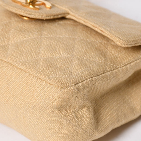 CHANEL Mini Matelasse 17 S Flap S Chain Shoulder Bag A01115 2nd Series Coco Mark Canvas Good Condition Used 4a008917