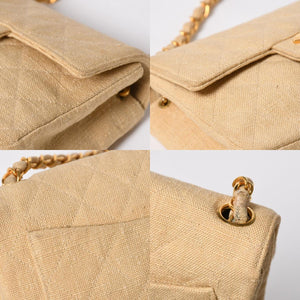 CHANEL Mini Matelasse 17 S Flap S Chain Shoulder Bag A01115 2nd Series Coco Mark Canvas Good Condition Used 4a008917