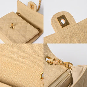 CHANEL Mini Matelasse 17 S Flap S Chain Shoulder Bag A01115 2nd Series Coco Mark Canvas Good Condition Used 4a008917