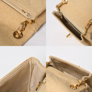 CHANEL Mini Matelasse 17 S Flap S Chain Shoulder Bag A01115 2nd Series Coco Mark Canvas Good Condition Used 4a008917