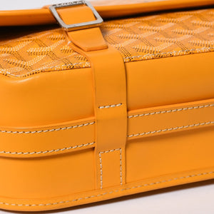 Like new GOYARD Shoulder bag Belvedere MM Herringbone coated canvas Yellow Silver hardware Used 4a009045